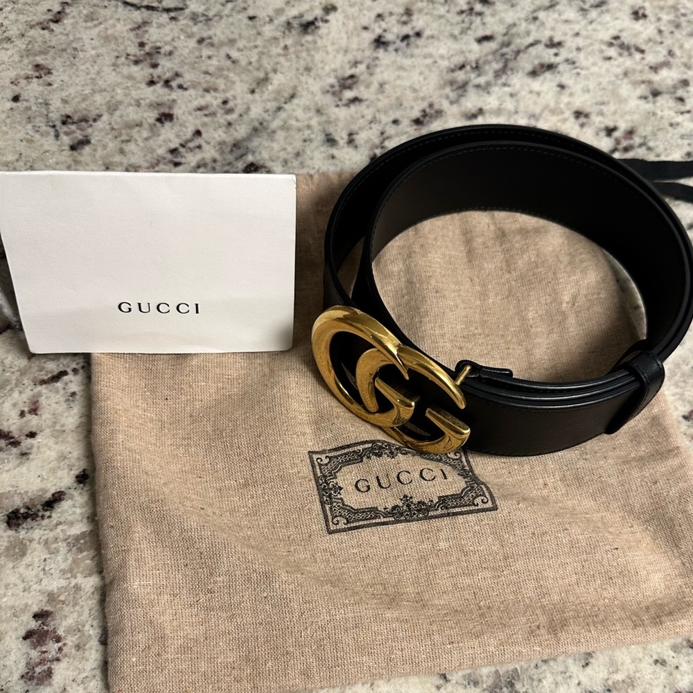 Black Gucci Belt